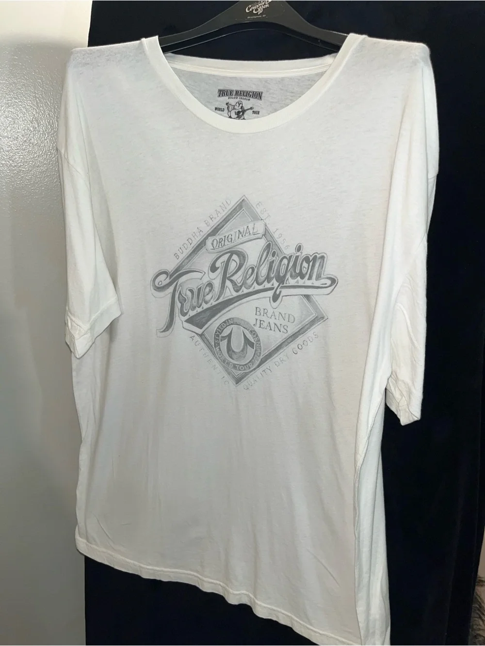Men’s True Religion White/Grey T-Shirt Size 2XL